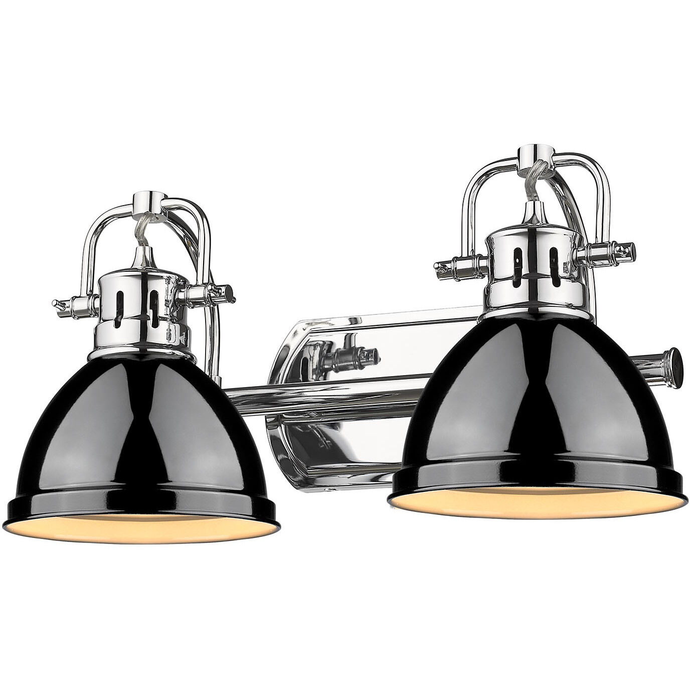 Yep Duncan Vanity Wall Light in Chrome, Black