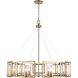 Marco 8 Light 35.38 inch Brushed Champagne Brass Chandelier Ceiling Light