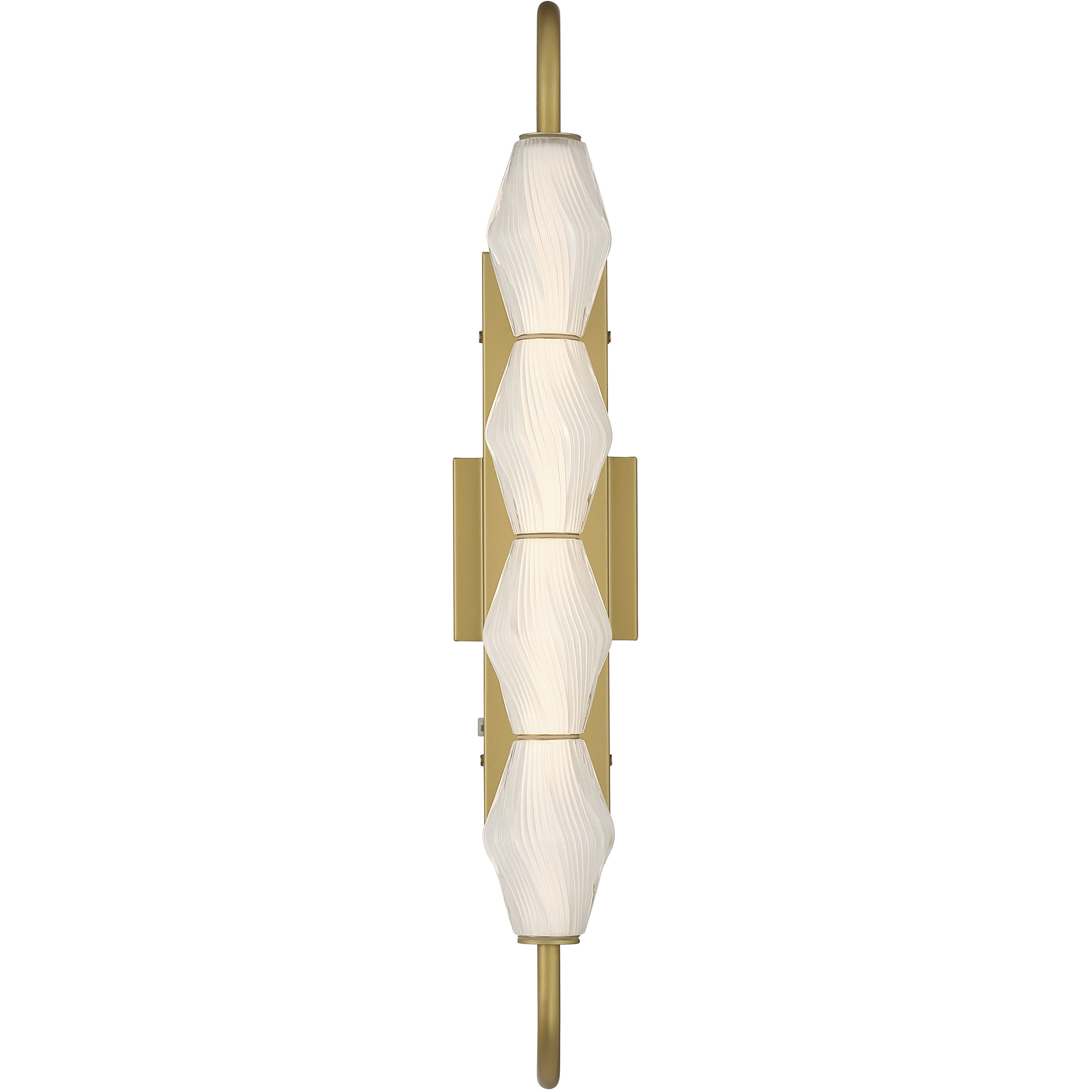 Geode 4 Light 27 inch Satin Brushed Gold Outdoor Wall Light