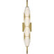 Geode 4 Light 27 inch Satin Brushed Gold Outdoor Wall Light