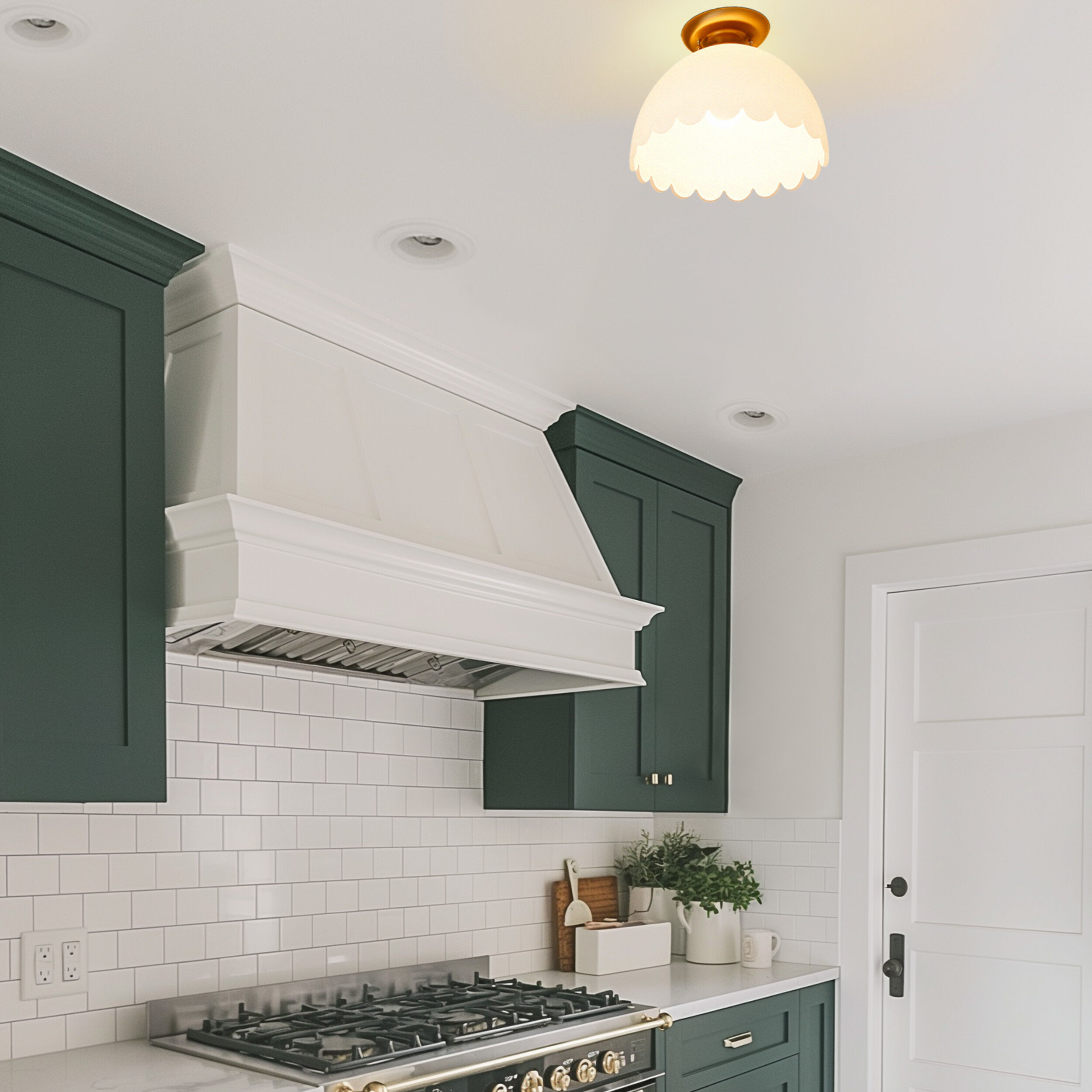 Dorinda 1 Light 12.25 inch Brushed Champagne Brass Semi-Flush Mount Ceiling Light