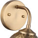 Shepard Wall Sconce Wall Light in Modern Brass