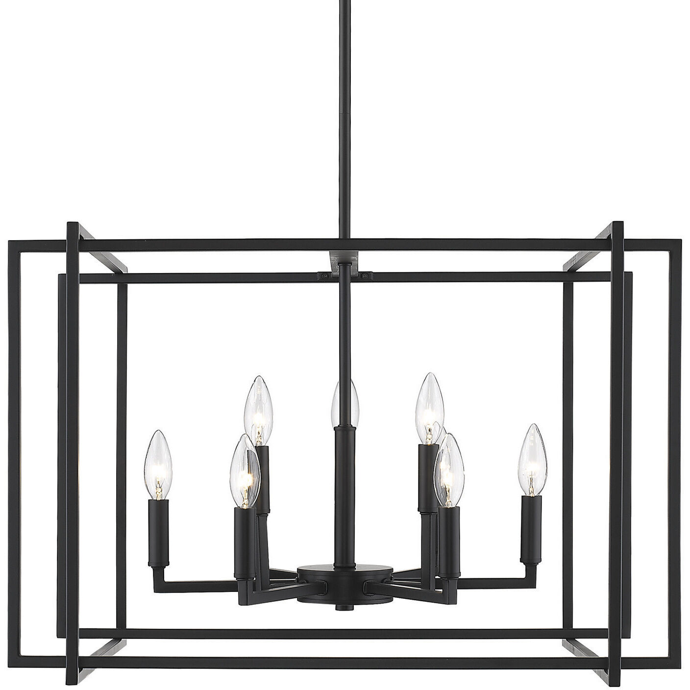 Tribeca 26 inch 60.00 watt Matte Black Chandelier Ceiling Light in Matte Black/Matte Black, Large