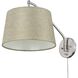 Ryleigh Articulating Wall Sconce Wall Light in Pewter, Natural Sisal