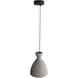 Aethera LED 9.88 inch Grey Cement Pendant Ceiling Light