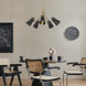Reeva 5 Light 27.38 inch Modern Brass Chandelier Ceiling Light in Matte Black