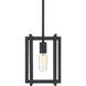 Tribeca 1 Light 7 inch Matte Black Mini Pendant Ceiling Light, Damp