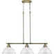 Yep Duncan Island Light Ceiling Light in Aged Brass, White