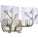 Calla 2 Light 14.75 inch Peruvian Silver Vanity Light Wall Light