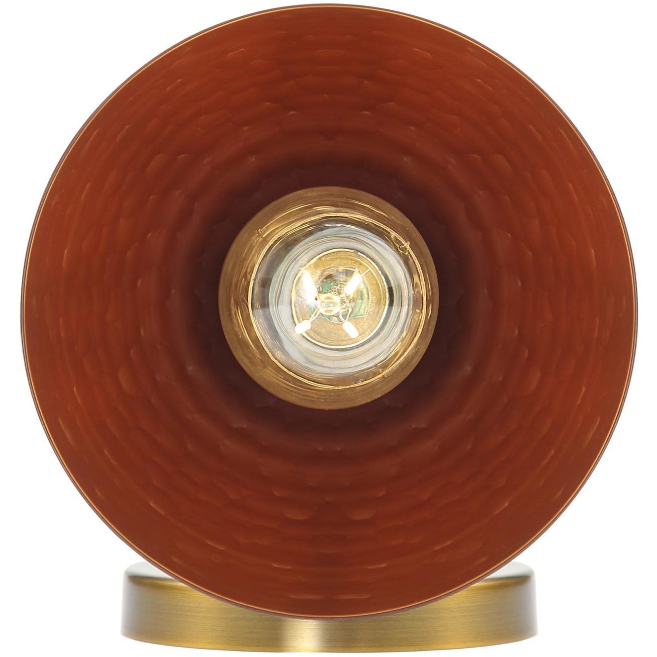 Shepard 1 Light 6.25 inch Modern Brass Wall Sconce Wall Light in Russet Clay
