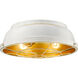 Bartlett 2 Light 14 inch French White Flush Mount Ceiling Light, Damp