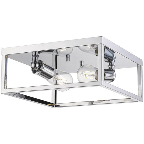 Wesson 2 Light 12 inch Chrome Flush Mount Ceiling Light