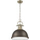 Yep Duncan Pendant Ceiling Light in Aged Brass, Rubbed Bronze