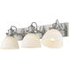 Yep Hines Vanity Wall Light in Pewter, Opal Glass