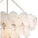 Cascada 13 Light 31.75 inch Aegean Silver Pendant Ceiling Light in Cirrus Cloud Glass, 3 Tier