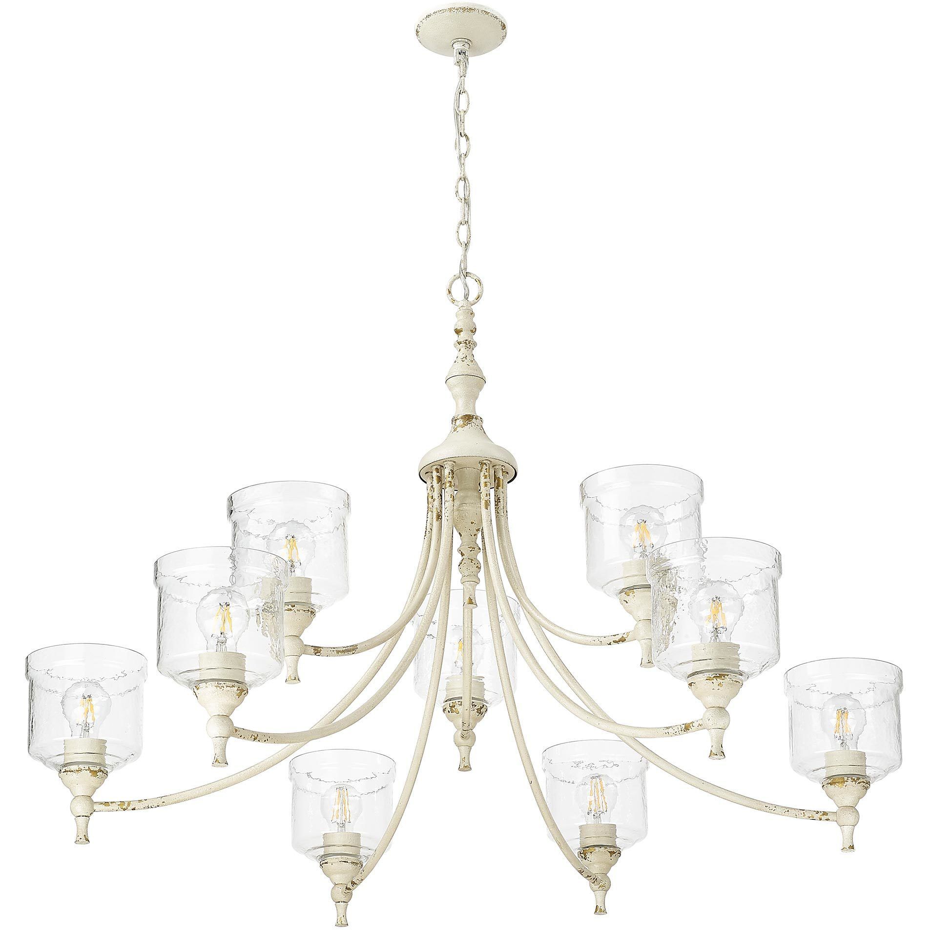 Keating 9 Light 44 inch Antique Ivory Chandelier Ceiling Light