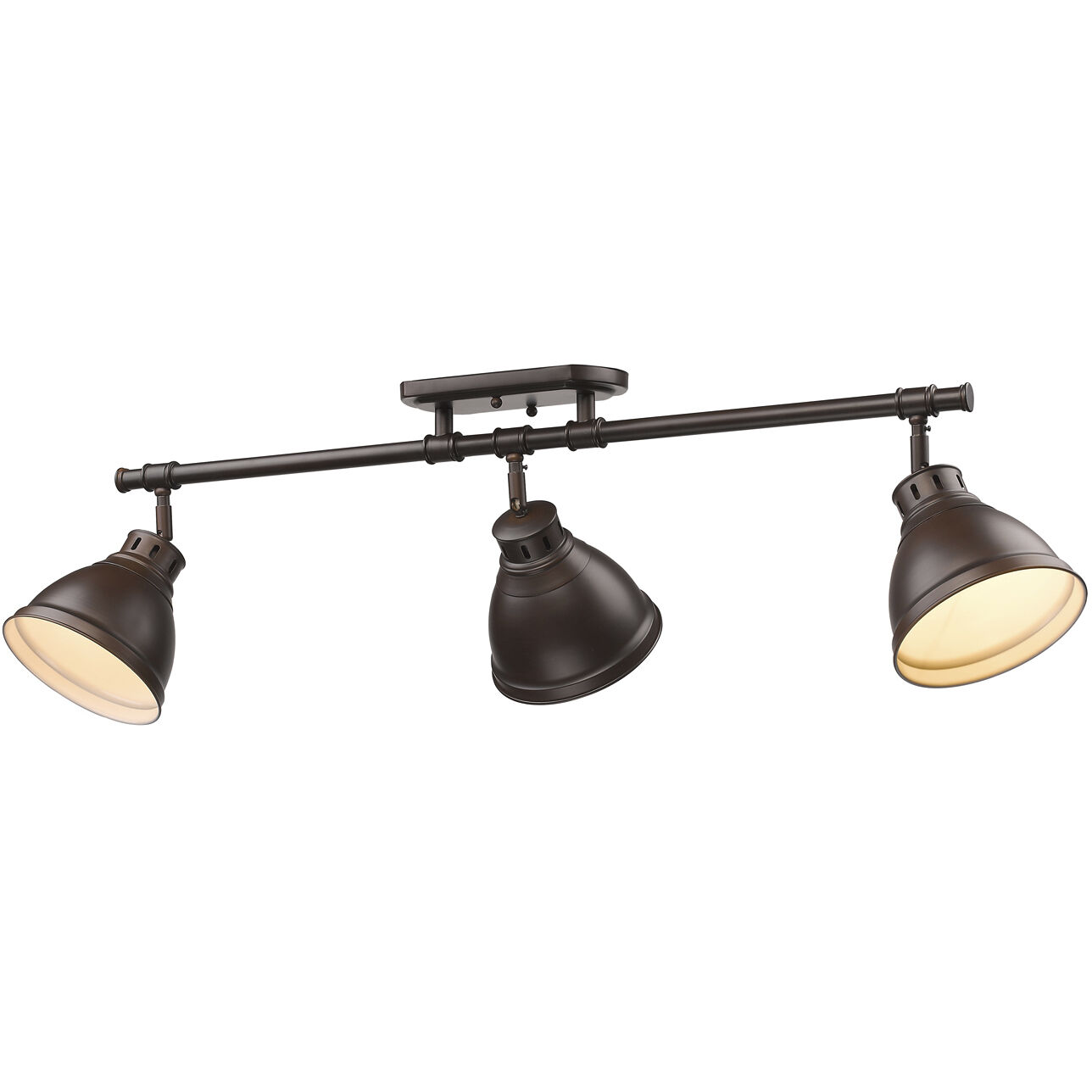 Yep Duncan 3 Light 35.38 inch Rubbed Bronze Semi-Flush Mount Ceiling Light, Track Light