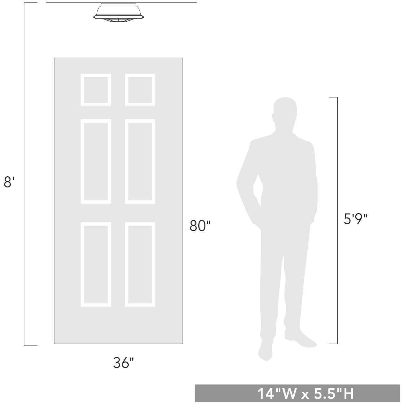 Bartlett 2 Light 14 inch Black Patina Flush Mount Ceiling Light, Damp