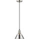 Orwell 1 Light 7.5 inch Pewter Mini Pendant Ceiling Light in Chrome, Small