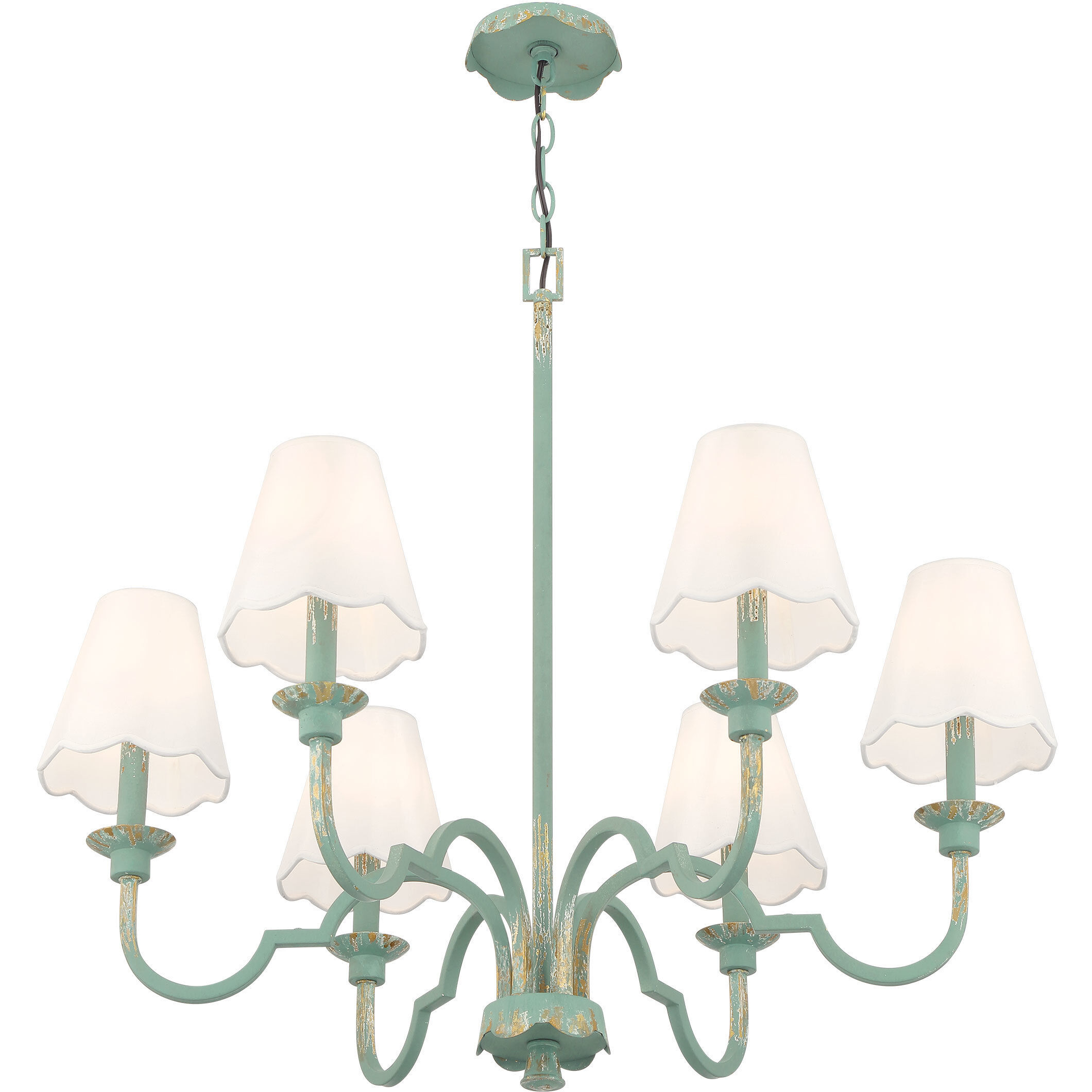 Cheshire 31.25 inch 60.00 watt Antique Teal Chandelier Ceiling Light