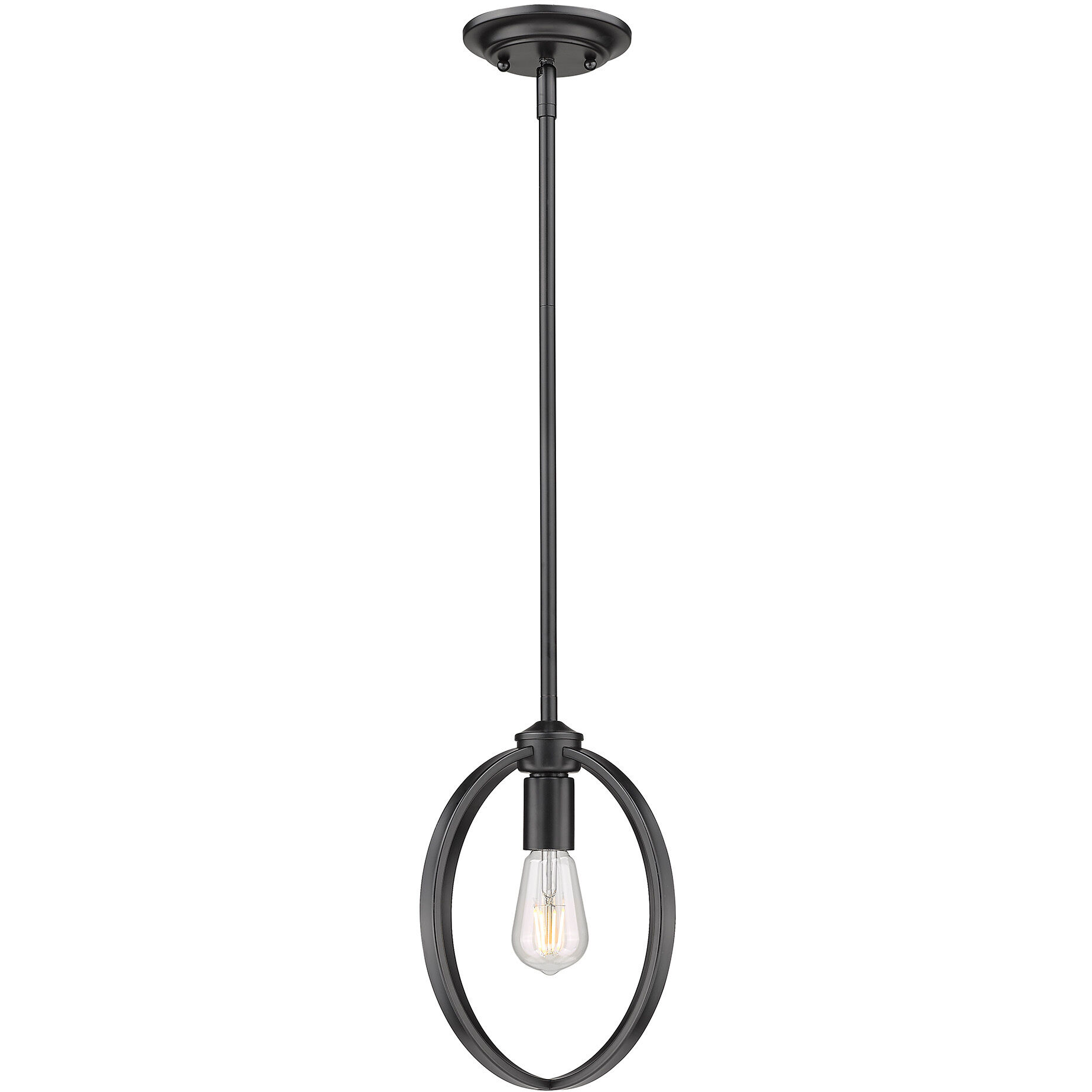 Colson 1 Light 9.88 inch Matte Black Pendant Ceiling Light in No Shade