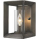 Smyth 1 Light 6 inch Gunmetal Bronze Wall Sconce Wall Light in Clear Glass, Damp