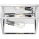 Wesson 2 Light 12 inch Chrome Flush Mount Ceiling Light