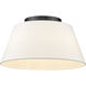 Penn 3 Light 16 inch Matte Black Flush Mount Ceiling Light