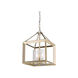 Smyth 3 Light 12 inch White Gold Semi-flush Ceiling Light in Clear Glass, Convertible