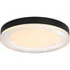 Ondulada LED 15.75 inch Sand White Flush Mount Ceiling Light in Clear Glass