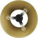 Yep Orwell 3 Light 18.75 inch Matte Black Flush Mount Ceiling Light in Aged Brass