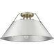 Orwell 3 Light 18.75 inch Aged Brass Flush Mount Ceiling Light in Pewter
