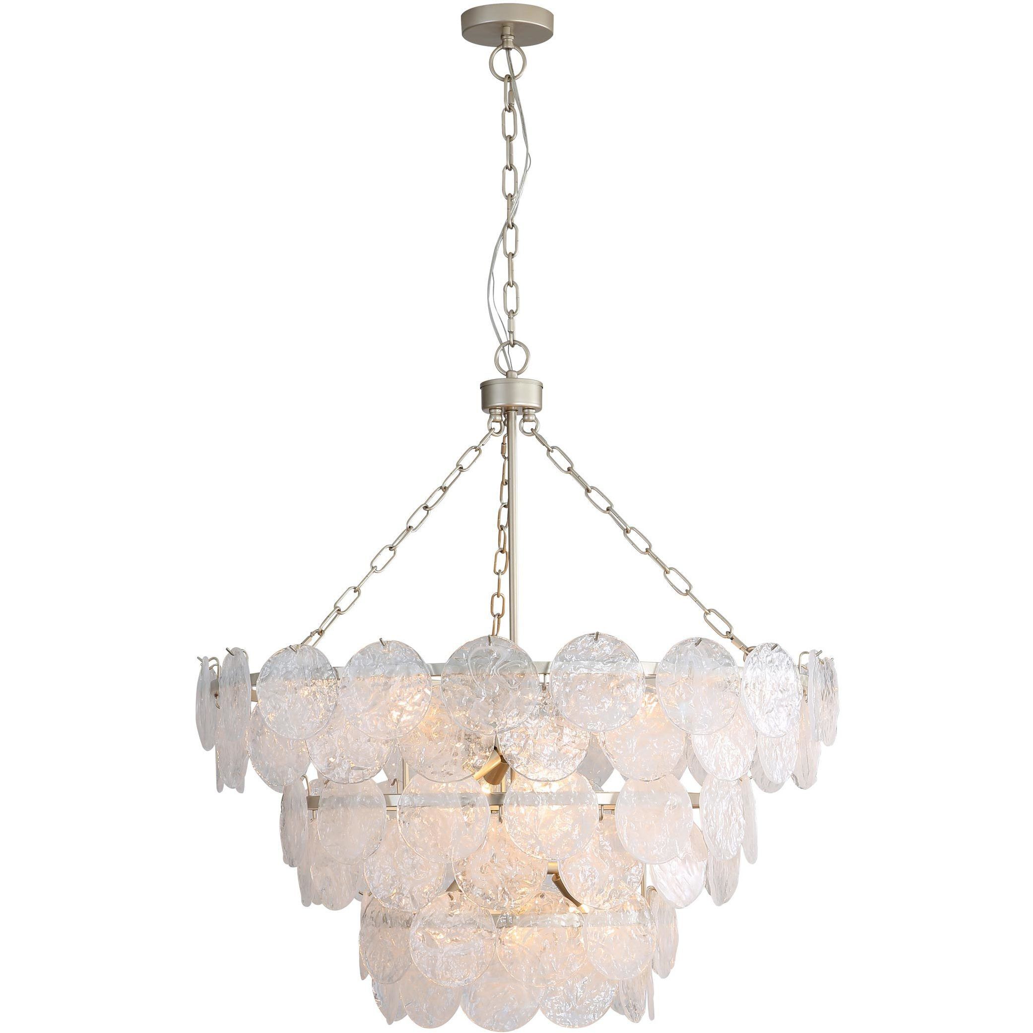 Yep Cascada Pendant Ceiling Light in Cirrus Cloud Glass, 3 Tier
