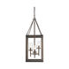 Smyth 3 Light 12 inch Gunmetal Bronze Pendant Ceiling Light in Clear Glass, Caged
