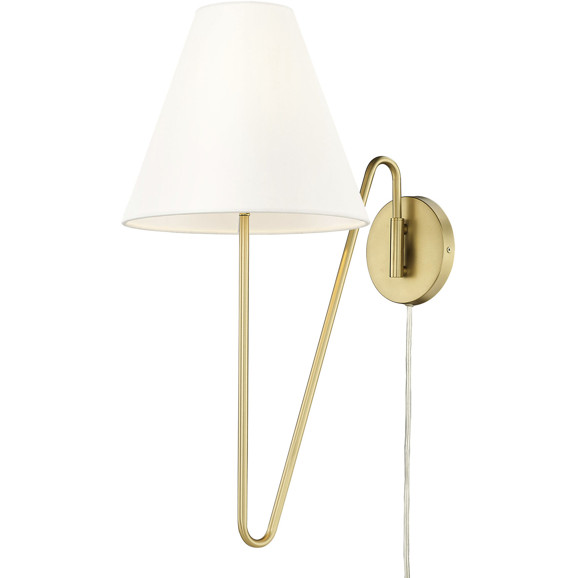 Yep Kennedy 1 Light 11.75 inch Brushed Champagne Brass Swing Arm Wall Lamp Wall Light