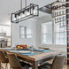 Tribeca 5 Light 41 inch Matte Black Linear Pendant Ceiling Light