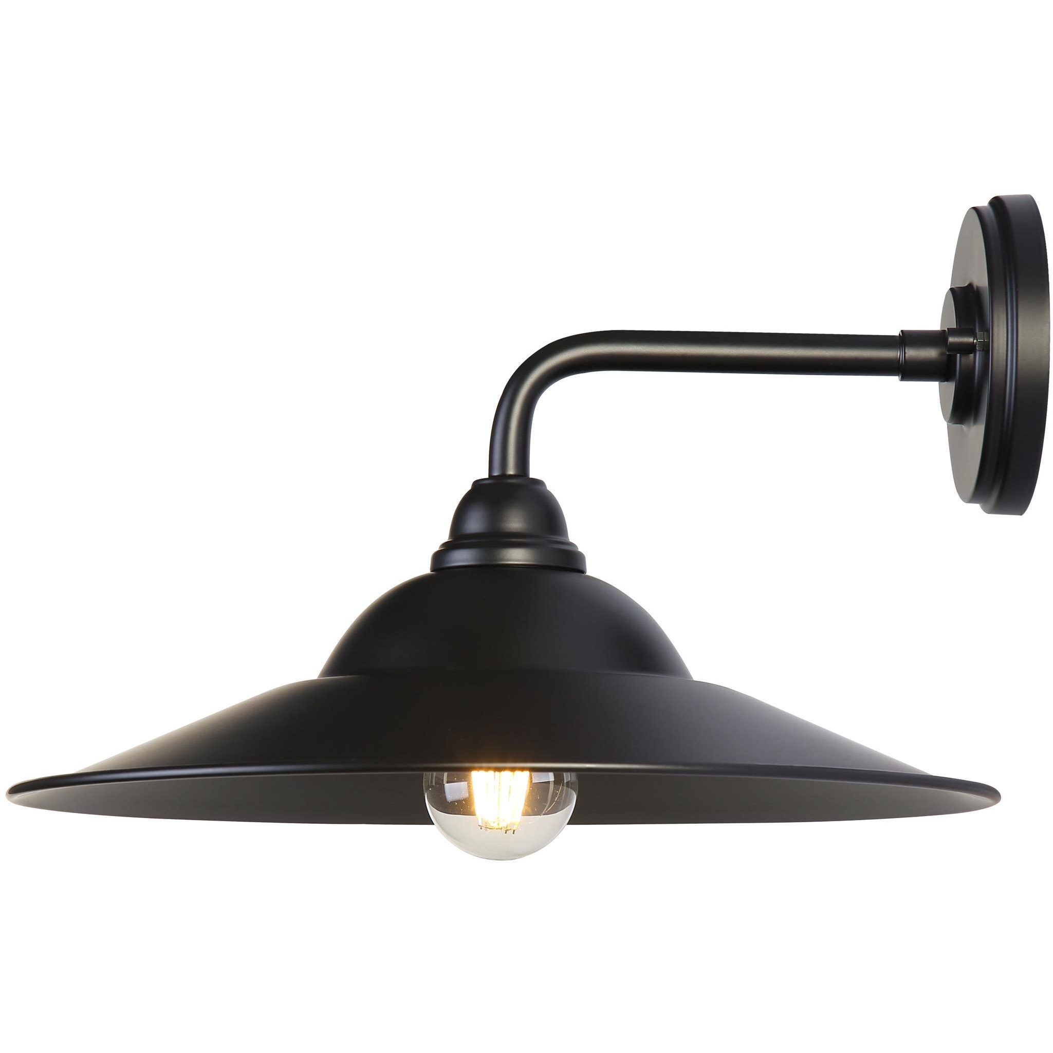 Yep Croma 1 Light 15.5 inch Matte Black Outdoor Wall in No Glass