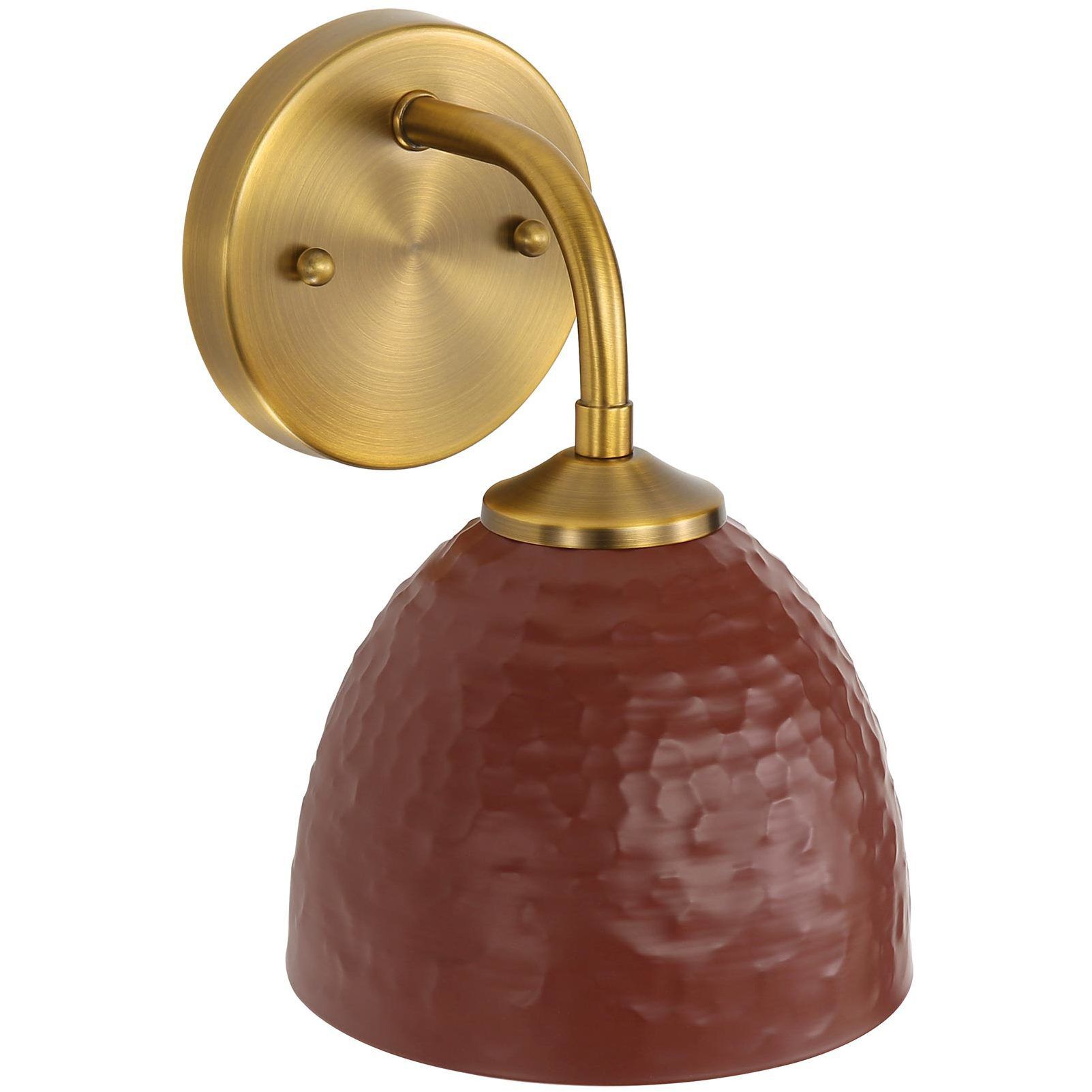 Shepard 1 Light 6.25 inch Modern Brass Wall Sconce Wall Light in Russet Clay