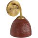 Shepard 1 Light 6.25 inch Modern Brass Wall Sconce Wall Light in Russet Clay