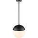 Dixon Pendant Ceiling Light in Matte Black, Large