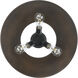 Yep Orwell 3 Light 18.75 inch Matte Black Flush Mount Ceiling Light in Rubbed Bronze