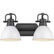 Yep Duncan Vanity Wall Light in Matte Black, Matte White