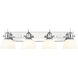 Yep Hines Vanity Wall Light in Chrome, Opal Glass
