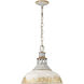 Kinsley 1 Light 14 inch Aged Galvanized Steel Pendant Ceiling Light in Antique Ivory, Large