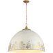 Alison 8 Light 27 inch Vintage Gold Pendant Ceiling Light in Antique Ivory