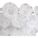Cascada 8 Light 20.13 inch Aegean Silver Pendant Ceiling Light in Cirrus Cloud Glass, 3 Tier