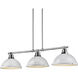 Yep Duncan Island Light Ceiling Light in Chrome, White
