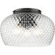 Adeline 3 Light 14 inch Matte Black Flush Mount Ceiling Light
