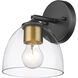 Roxie 1 Light 6.25 inch Matte Black Wall Sconce Wall Light