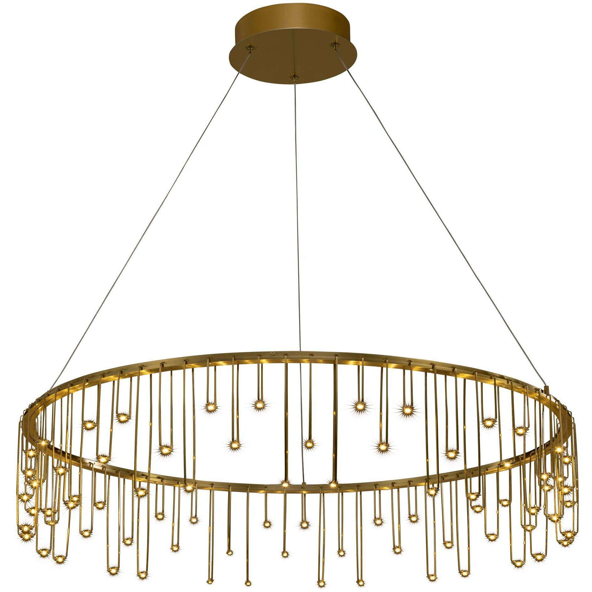 Lucerna 31.5 inch 36.13 watt Stainless Steel Gold Chandelier Ceiling Light